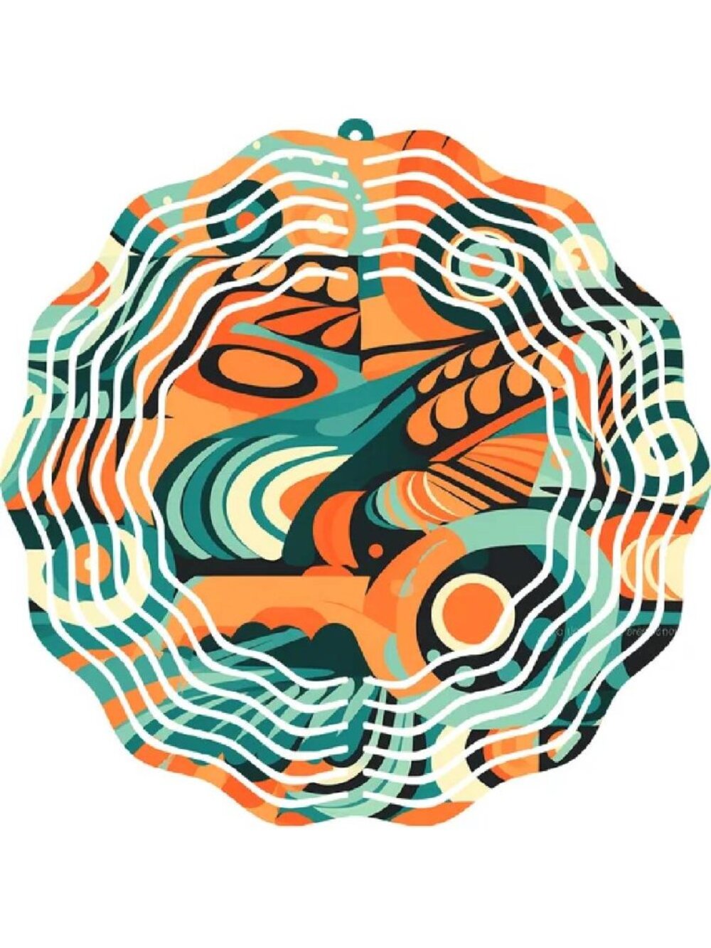 Versatility Sun-Kissed Swirl Multicolor Metal Wind Spinner